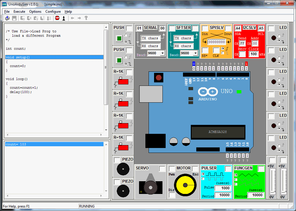 arduino code simulator for windows